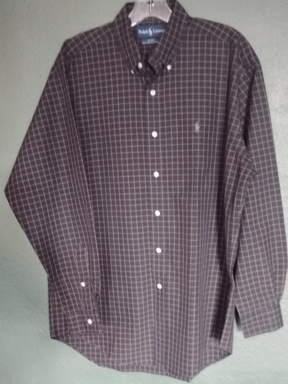 Ralph Lauren Dark Blue Windowpane Button-Down Shirt